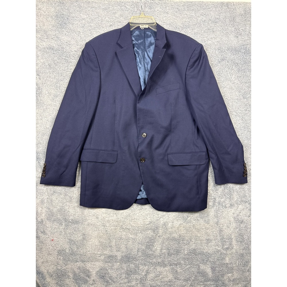 Peter Millar Mens 44R Navy Blue 100% Wool 2 Button Blazer Sport Coat Jacket
